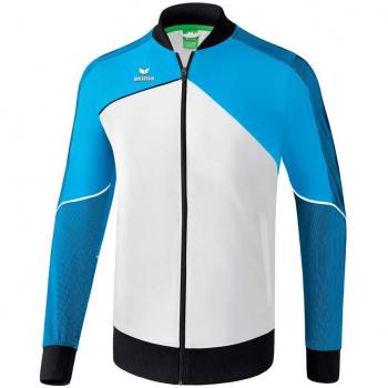 Erima GmbH Premium One 2.0 Chaqueta de presentación, Unisex Adulto, Blanco/Curacao/Negro, S