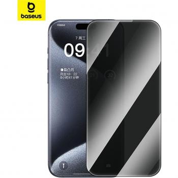 Baseus HD Anti-Peeping Tempered Glass Screen Protector for iPhone 16 Pro Max with Cleaning Kit