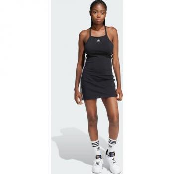 Vestido Mini Adidas 3 Franjas Negro Mujer Talla M
