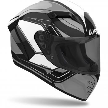 Airoh Casco Integral Connor Dunk Negro Brillante - Casco integral, color negro brillante, diseño moderno, talla L, ligero y aerodinámico, ventilación optimizada, interior desmontable y lavable