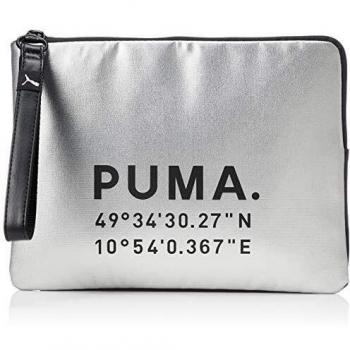PUMA Prime Time Clutch X-mas Bolso, Mujeres, Silver Black, OSFA