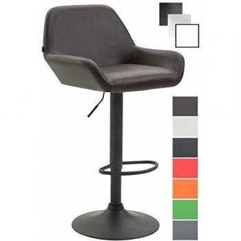 Taburete de Bar Braga Kunstleder con diseño contemporáneo y confort excepcional, simil cuero marrón negro