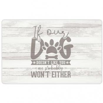 Alfombra de Vinilo Impermeable para Mascotas Nuestro Perro 48x75 cm