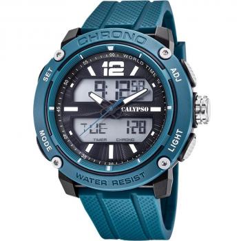 Reloj Calypso Street Style K5796/2 de hombre con correa de caucho color azul