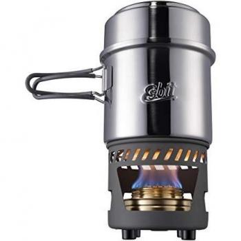 Esbit Set de cocina con infiernillo, compacto, ollas grande y pequeña, acampada, camping, escalada, mochila, cocinar al aire libre