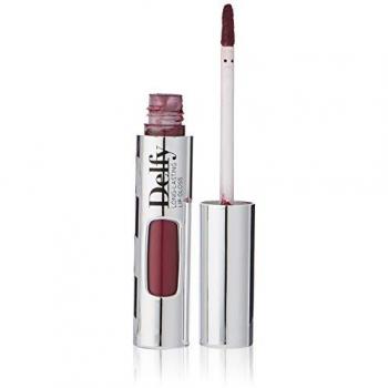 Delfy Cosmetics - Barra de labios líquida de larga duración 8 ml, color Marsala Glitter