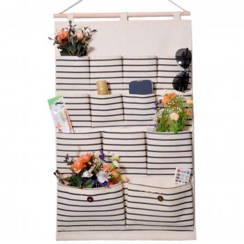 GudeHome Ropa de cama / tela de algodón de 13 bolsillos de pared Organizador puerta colgando organizador del bolso del almacenaje del armario