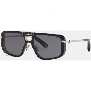 Philipp Plein - Men's Luxury Geometric Black Sunglasses with Smoke Lenses