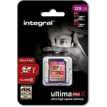 Integral 128GB UltimaPro X - Tarjeta SDXC Clase 10 UHS-1 U3