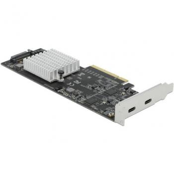 Tarjeta PCI Express x8 a 2 x USB 3.2 Gen 2x2 Tipo-C, Perfil Bajo, 20 Gbps