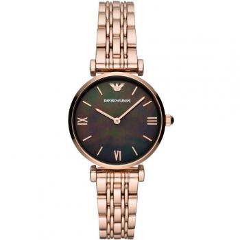 Reloj de Pulsera Emporio Armani Gianni T-Bar Mujer - Acero Inoxidable Rosa, Esfera Nacarada, 32 mm, AR11145