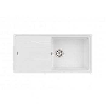 Fregadero reversible de una cubeta QUARZEXÂ® - ROCA, Color: Blanco, Medidas: 1000 x 500 x 180 mm