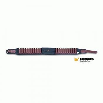 6109. Canana en cordura y piel con capacidad para 20 cartuchos de los calibres 12 y 16