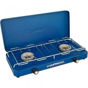 Cocina de Gas Portátil Doble Fuego con Tapa Campingaz 1600W Dimensiones 43x24x8cm