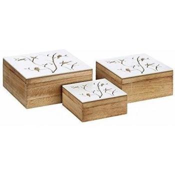 HOME FURNITURE Set Caja de Almacenamiento 3 Uds.