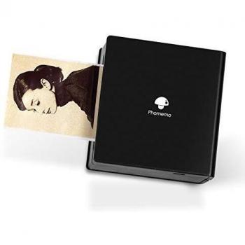 Phomemo M02 Mini Impresora Portátil Impresora Térmica de Fotos Impresora Inalámbrica Bluetooth Compatible con iOS y Android, para Imprimir Documentos, Lista de Trabajo, Fotos en Blanco y Negro, Negro