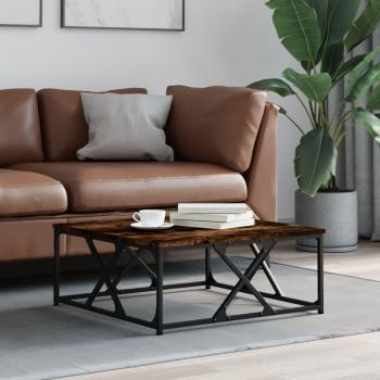 Mesa de centro de madera contrachapada 70x70x30 cm en color negro, roble sonoma y roble ahumado, ideal para salón o comedor, mesa auxiliar o de café