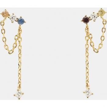 PDPAOLA Mana Silver Earrings with Gemstones AR01-297-U