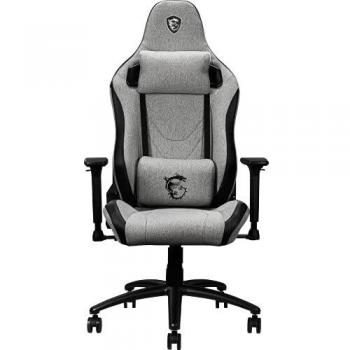MSI MAG CH130 I Fabric - Silla Gaming Gris, Tejido Suave y Transpirable, Estructura de Acero, Respaldo recinable, pistón Elevador de Gas de Clase 4 Certificado, reposabrazos, Almohadilla ergonómica