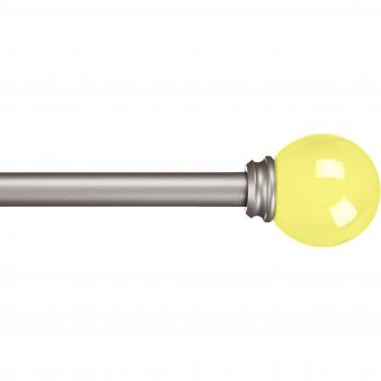 AmazonBasics - Barra de cortinas decorativa de 1,6 cm con remates redondeados, 71 cm, Amarillo