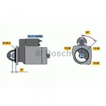 Motor de Arranque Bosch 986019830, tipo: motor de arranque, características: fabricado por Bosch, número de pieza 0 986 019 830
