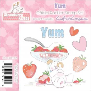 Strawberry Kisses EZMount Cling Stamp Set 4.75X4.75-Yum