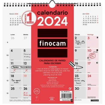Calendario de Pared 2024 Finocam para Escribir 30x30 cm Neutro