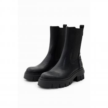 Desigual Women's Black Chelsea Ankle Boots - Track Style
