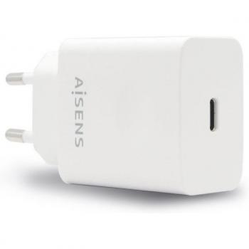 Aisens Cargador de Pared USB Tipo-C 20W PD3.0 Blanco ASCH-1PD20-W