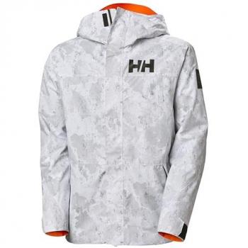 Helly Hansen Ullr D Shell Graphic Waterproof Ski Jacket Grey Fog 2XS Male