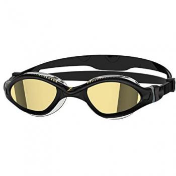 Gafas de natación Zoggs Tiger LSR+ Titanium, protección UV, correas cómodas de ajuste rápido, lentes sin niebla, flexibilidad y ajuste líquido para la piel, protección solar