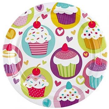 amscan-Platos, diseño de Cupcake