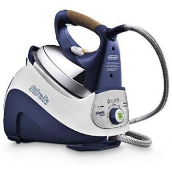 De'Longhi PRO1847X Centro de Planchado a Vapor 800 W, Capacidad 1.1 L, Aluminio, Color Azul y Blanco