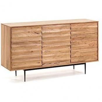 Kave Home - Aparador Delsie 147 x 81 cm de Madera Maciza de Acacia