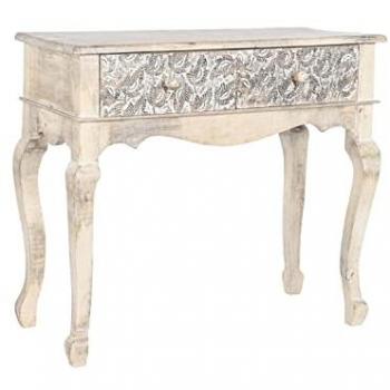 Consola DKD Home Decor Blanco Madera de mango 91 x 42 x 81 cm