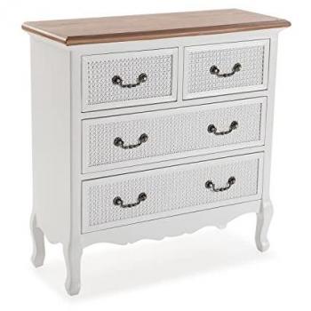 Cómoda Versa Hanne de Madera de Ingeniería con 2 Cajones (30 x 80 x 80 cm)