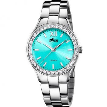 Reloj Lotus Bliss para Mujer 18883/4 con Esfera Azul, Caja y Pulsera de Acero Inoxidable Plateado y Circonitas