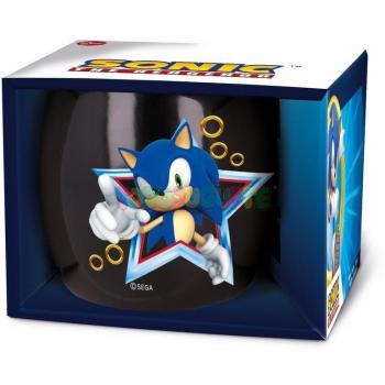 Taza Cerámica Globe 380 ml con Diseño de Sonic en Caja de Regalo