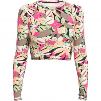 Camiseta de surf de mujer Roxy Printed manga larga rosa naranja verde - XL