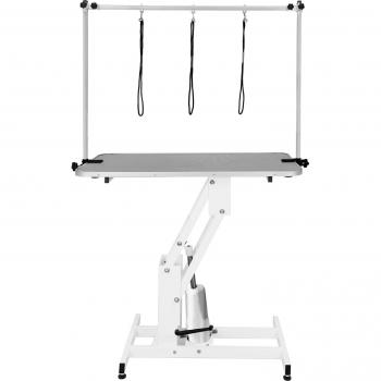 Mesa de Aseo Hidráulica Blanca con Superficie Gris