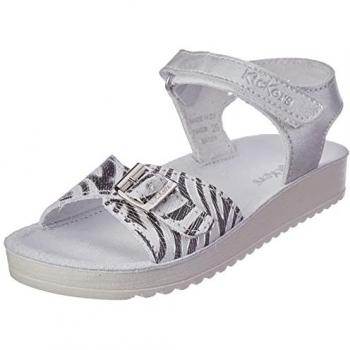 Kickers Odyssa Girls' Sandals - Silver Zebra Design