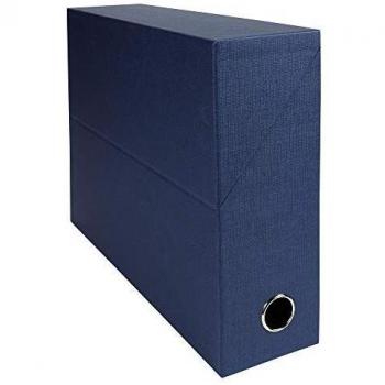 Caja archivadora EXACOMPTA A4 90mm cartón azul oscuro