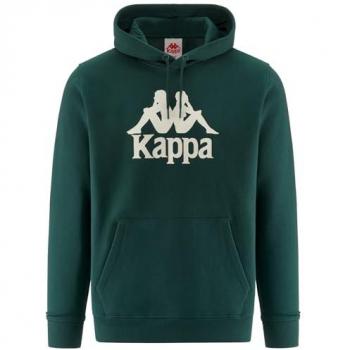 Sudadera con Capucha Kappa Malmo 3 Authentich Orgánica Verde Oscuro Blanco - M