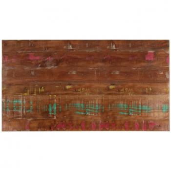 Mesa Rectangular de Madera Maciza Reciclada 110x70x2,5 cm Marrón