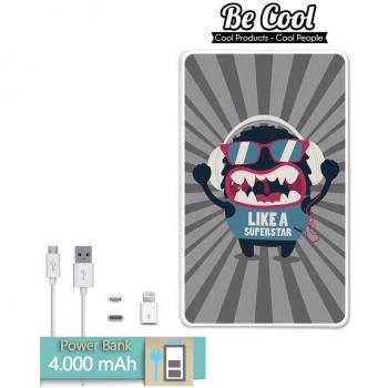 Becool® - Batería Externa Power Bank 4000 mah + Gratis 1 cable USB-MicroUsb