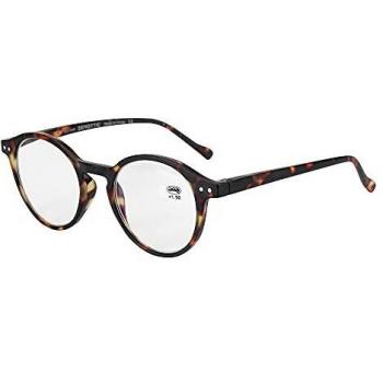 ZENOTTIC Gafas de Lectura de Bloqueo de Luz Azul Lentes Antirreflejos Gafas Retro de Ligero Marco Redondo para Hombres y Mujeres
