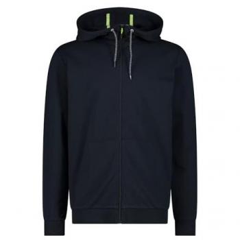 CMP Men's Black Blue Hoodie Jacket with Fix Hood 3XL