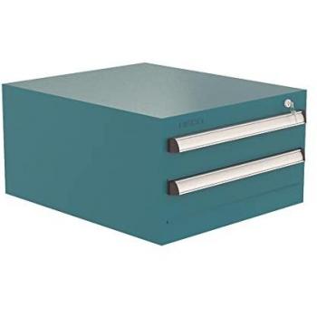 Cajonera Metálica para Banco de Trabajo con 2 Cajones - Heco Serie 153, Capacidad 24Kg, Dimensiones 515x600x300mm