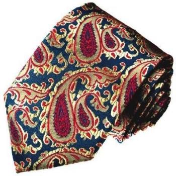 Lorenzo Cana - Corbata - Paisley - para hombre azul rojo