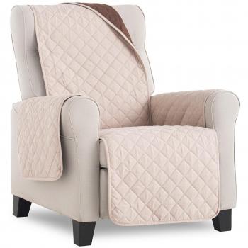 Cubre sofa 1 plaza Beige/marrón Universal Acolchado